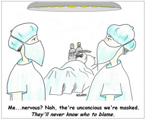 knee surgery cartoon