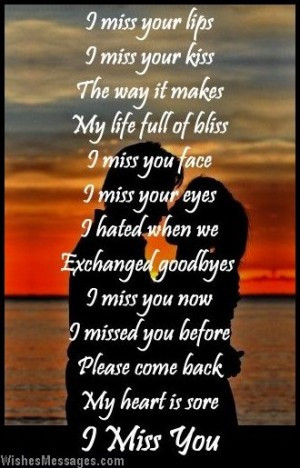 Missing Ex Boyfriend Poems I miss u poems.