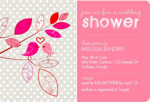 Whimsical Birds Couples Shower Invitation