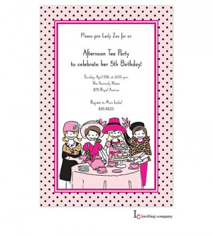 design 1 1371p little tea little girl tea party invitations