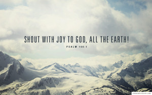 Shout with joy to God