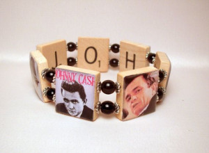 JOHNNY CASH / Bracelet / GIFT / Upcycled / Scrabble Jewelry on Etsy, $ ...