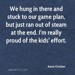 ... ran out of steam at the end. I'm really proud of the kids' effort