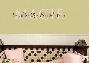 Baby Girl Vinyl Wall Decal Quote and Name Nursery Decor. $18.00, via ...