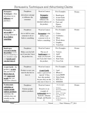 Word Map Persuasive Techniques And Advertising Claims picture