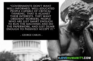 george carlin, goverment, think, political quotes