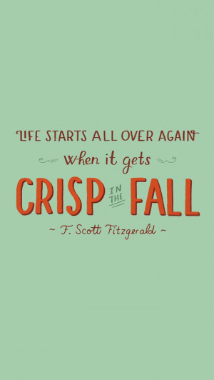 Fall' Scott Fitzgerald quote iphone wallpaper background phone lock ...