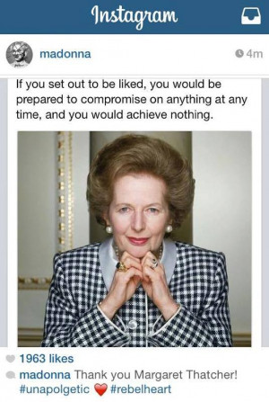 Madonna Drops Post on ‘Iron Lady’ Margaret Thatcher That Causes an ...