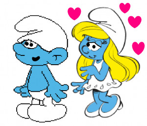 ... clumsy and smurfette kiss by smurfette love number 1 i love smurfs