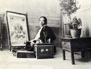 The thirteenth Dalai Lama’s favored artist painting a tangka, 1937 ...