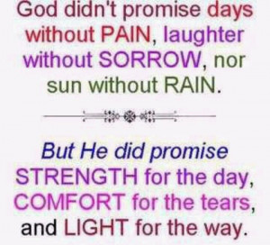 God's promises.