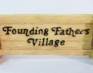 miniature founding fathers village sign accessory resin ...