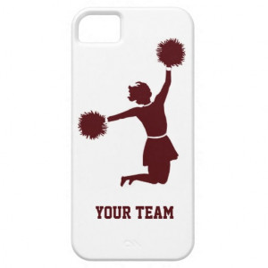 Cheerleader Silhouette Red On iPhone 5 iPhone 5 Case