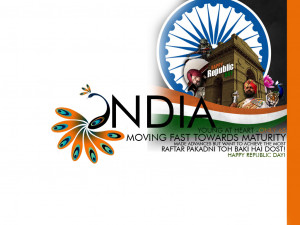 Happy Republic Day . 2013 INDIA young at heart only 63 Moving fast ...