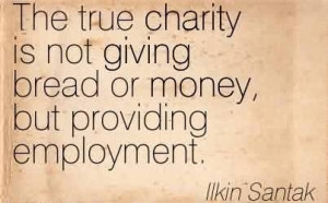Popular Charity Quote ~ The true charity is not giving bread or money ...