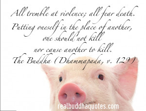... another, one should not kill nor cause another to kill.” The Buddha