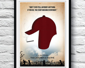 in the Rye, Quote poste r, J.D. Salinger, Wall Decor, Holden Caulfield ...