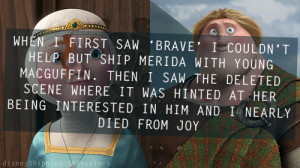saw ‘Brave’ I couldn’t help but ship Merida with Young MacGuffin ...