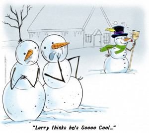 Funny Snowman Conversation Cartoon