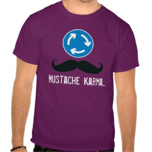 Funny Mustache Karma T-Shirt (Purple)