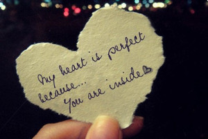 adorable, cute, heart, love, paper, perfect, quote