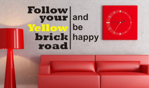 Follow your yellow brick road - Wizard of Oz - Art Wall Decals Wall ...