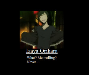 Izaya Orihara Motivational Poster by TeamShikaIno