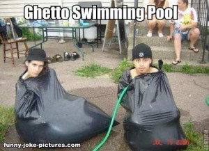 Funny Ghetto Swimming Pool Joke Picture Image Photo
