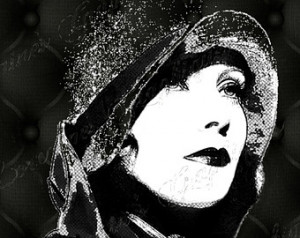 Greta Garbo: Live Life Once Black a nd White Fine Art Print with Quote ...