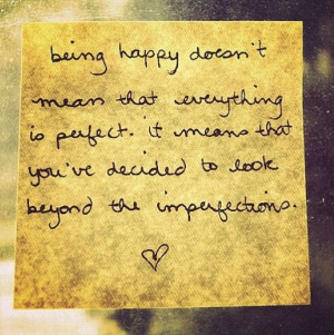 Look beyond the imperfections..