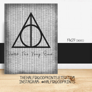 Deathly Hallows full book poster Wall Art - Minimalist -quote - j.k ...