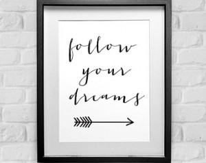 Inspirational Quote - Modern Calligraphy Typography Print - Home Decor ...
