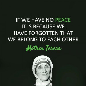Mother Teresa peace quote
