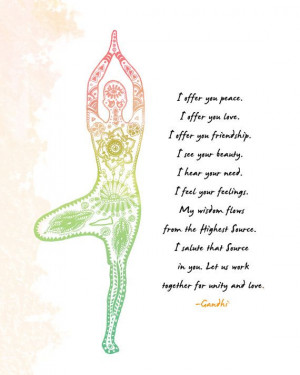 Yoga Art, Tree Pose - 8x10 Metallic Print, Gandhihttp://www.etsy.com ...