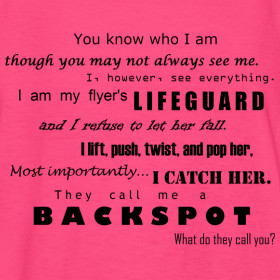 ... with ibackspot on the front and the quote on the back proud back spot