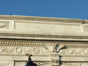 Quote on Arch at Washington Square Park