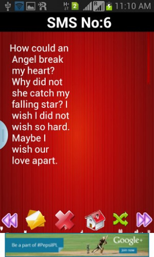 View bigger - Romantic Sms & Quotes for Android screenshot