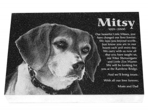 Pet Memorial-Granite Photo Engraved 10