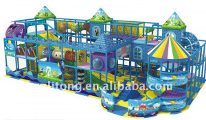Install of cartoon kids indoor playground equipment