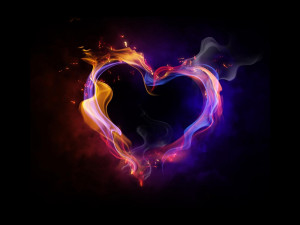Fire Heart Love HD Wallpaper
