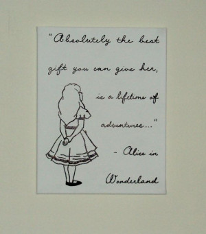 Baby Nursery Art Disney Character Quote Alice in Wonderland Hand ...