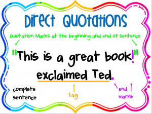 Direct Quotations Poster