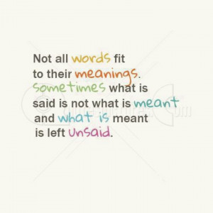 Don't leave the words unsaid...