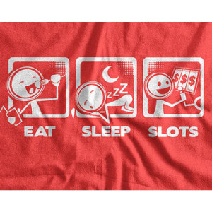 Funny Casino Shirt Eat Sleep Slots T-shirt V4 Gifts Slot Machine ...
