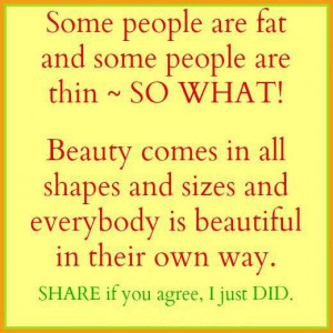 Some people are fat ...