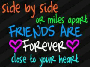 No distance between friends...