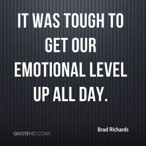 Brad Richards - It was tough to get our emotional level up all day.