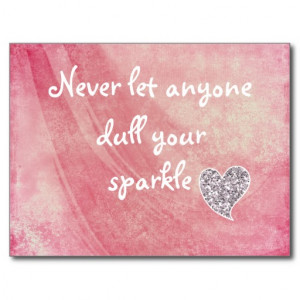 let anyone dull your sparkle quote black background with pink glitter
