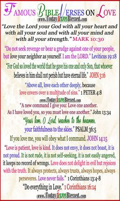 Bible Verses ♥ Famous Bible Verses on Love More
