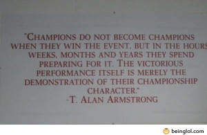 Olympic Games Quote – About Champions